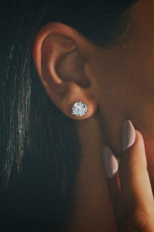 9MM MOISSANITE EARRINGS - Ermoleve