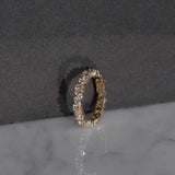 CRYSTAL DROP BAND RING - Ermoleve