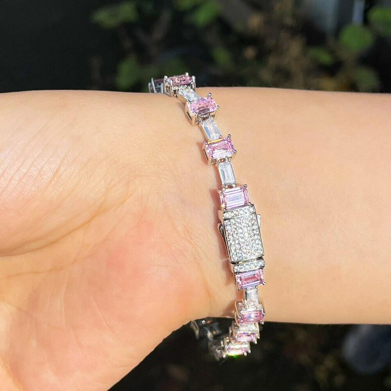 PINK TENNIS BRACELET - Ermoleve