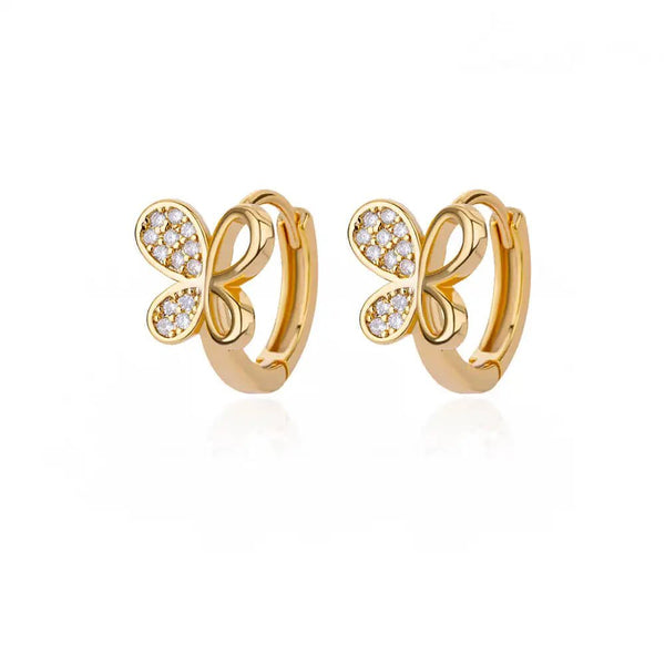 BUTTERFLY HOOP EARRINGS - Ermoleve