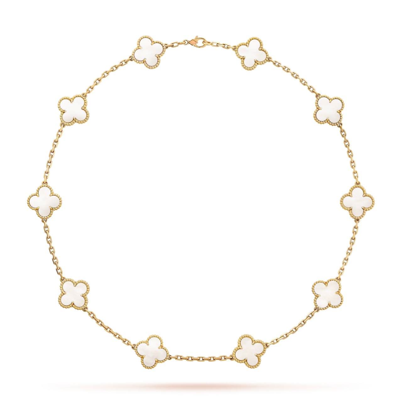 10 Motifs Clover Necklace | Gold Clover Chain Necklace – Ermoleve