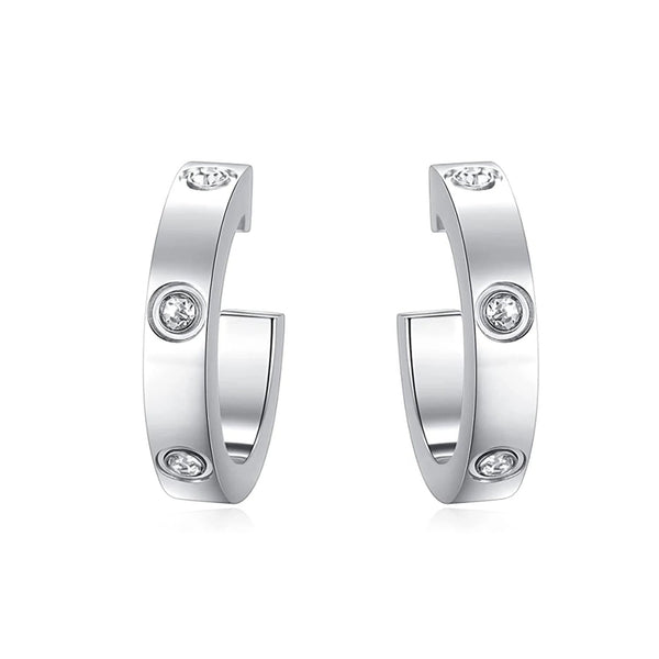 CRYSTAL HOOP EARRINGS - Ermoleve