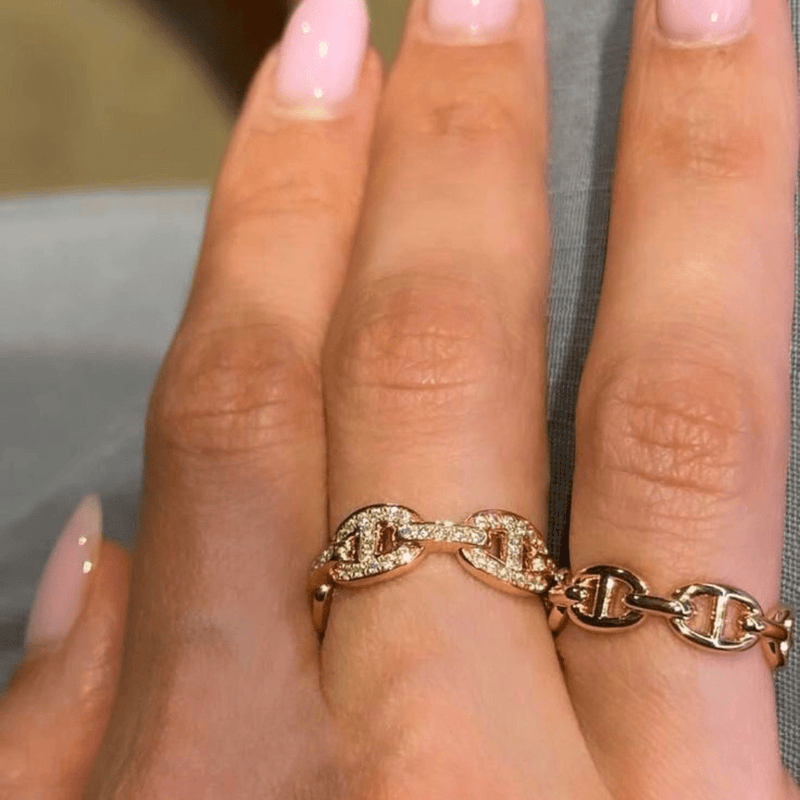 CRYSTAL LINK RING - Ermoleve