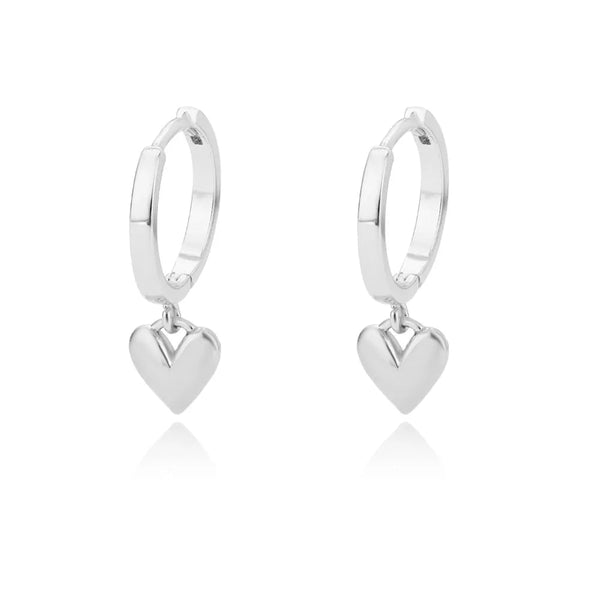 HEART HOOP EARRINGS - Ermoleve