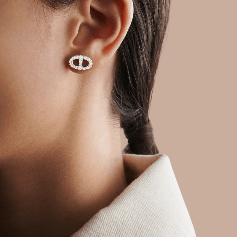 OVAL CRYSTAL EARRINGS - Ermoleve