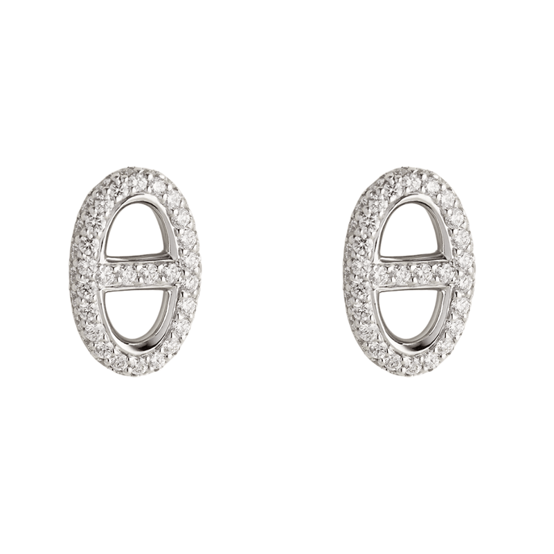 OVAL CRYSTAL EARRINGS - Ermoleve