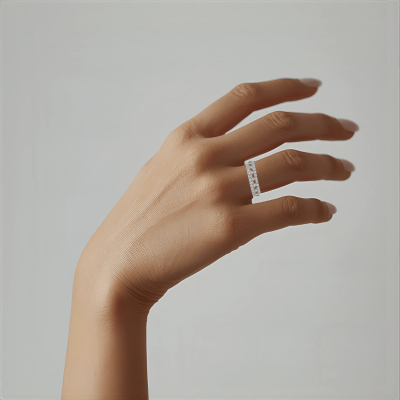 WIDE DOUBLE RING - Ermoleve